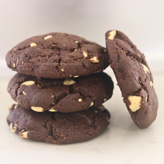 Sprouted Khapli Wheat Double Chocolate Cookies