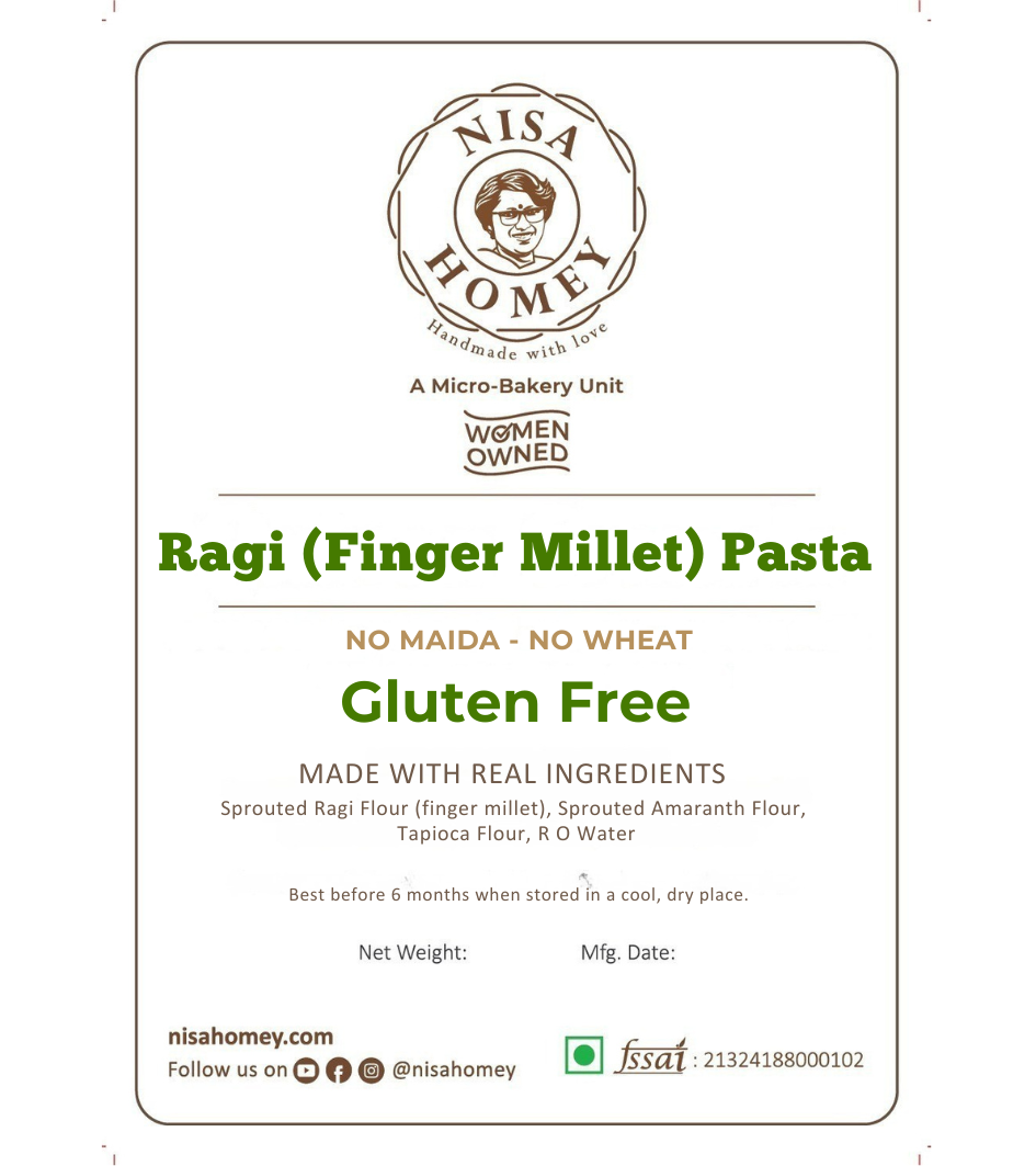 Ragi Pasta - Finger Millet Pasta - Gluten Free Pasta