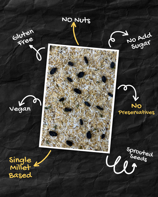 Millet Muesli – No Added Sugar - Diabetic & PCOS Friendly - Jowar Muesli