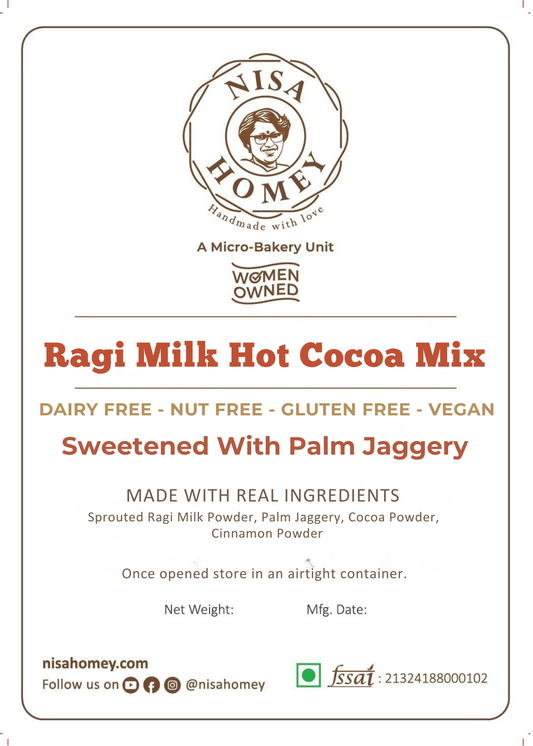Ragi Milk Hot Cocoa Mix - PCOS Friendly