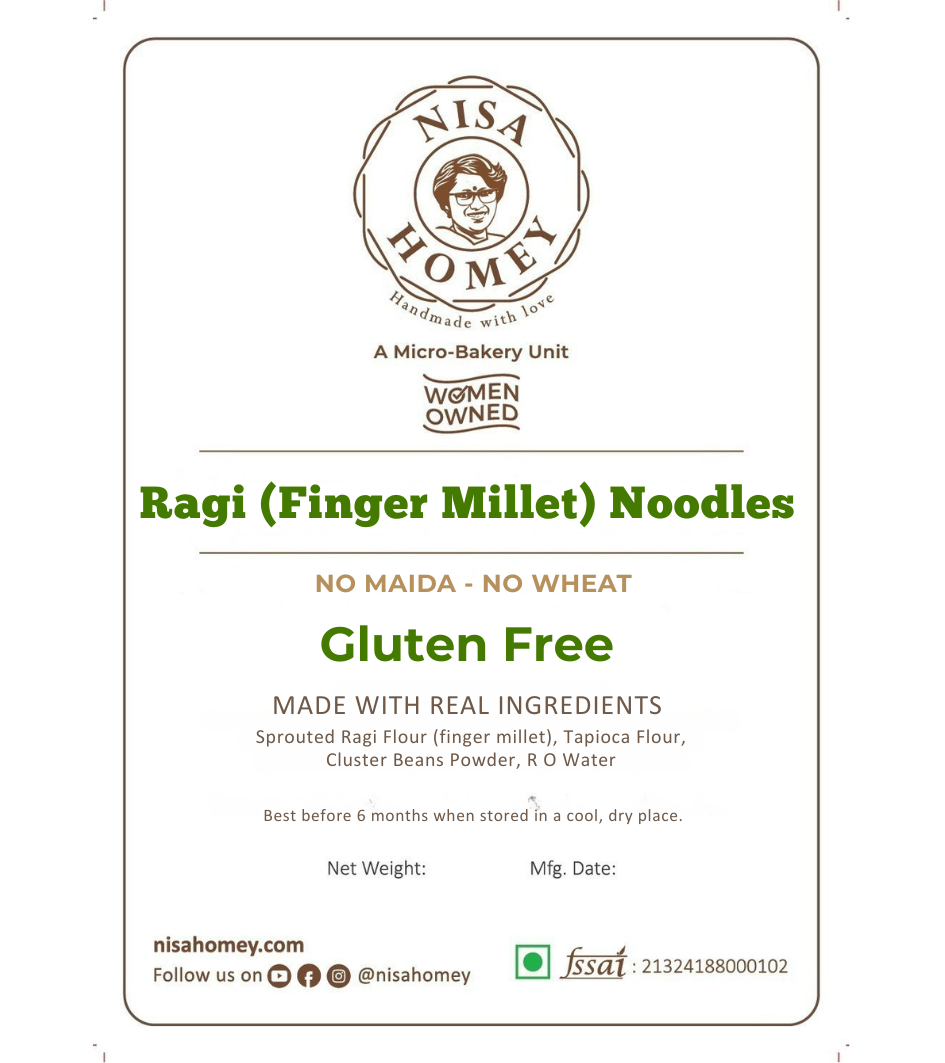 Ragi Noodles - Gluten Free Finger Millet Noodles