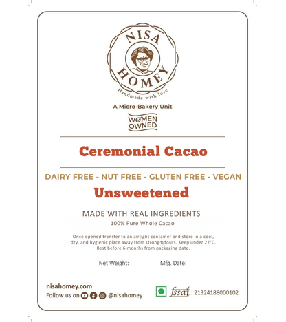 Ceremonial Cacao - 100% Pure Whole Cacao