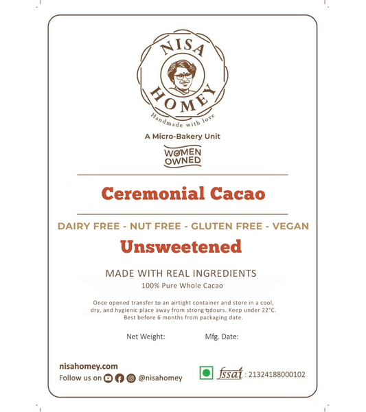 Ceremonial Cacao - 100% Pure Whole Cacao