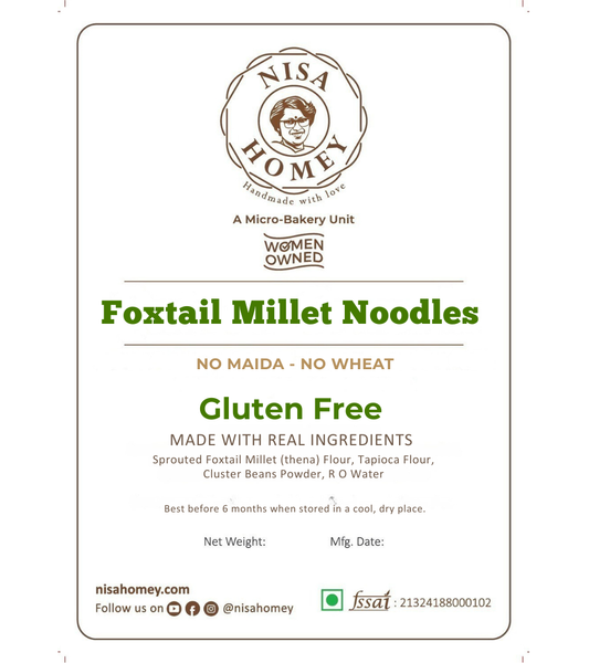 Foxtail Millet Noodles - Gluten Free Thena Millet Noodles