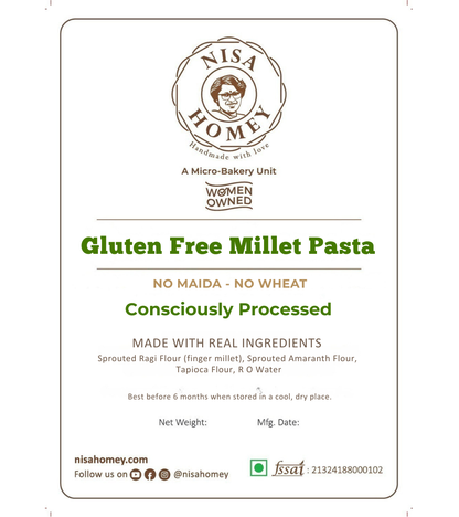Gluten Free Pasta - Millet Pasta - Ragi Pasta