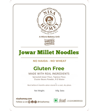 Jowar Noodles - Gluten Free Sorghum Millet Noodles