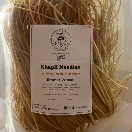 Khapli Wheat Noodles - Sprouted Emmer Wheat Noodles