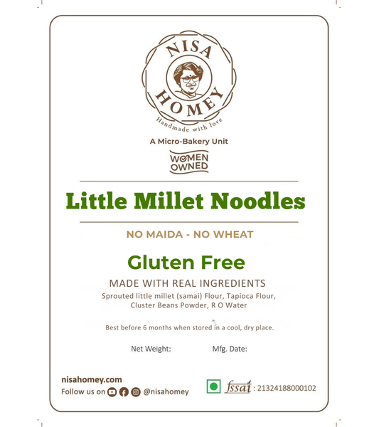 Little Millet Noodles - Gluten Free Samai Millet Noodles