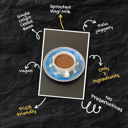 Ragi Milk Hot Chocolate Mix - PCOS Friendly