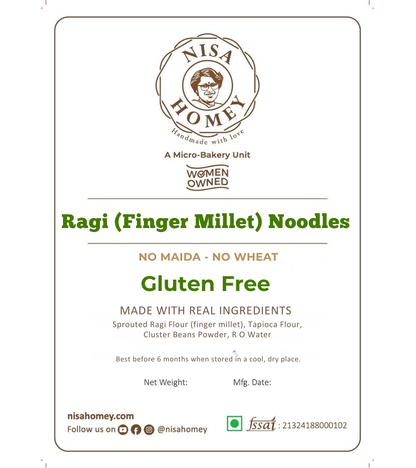 Ragi Noodles - Gluten Free Finger Millet Noodles